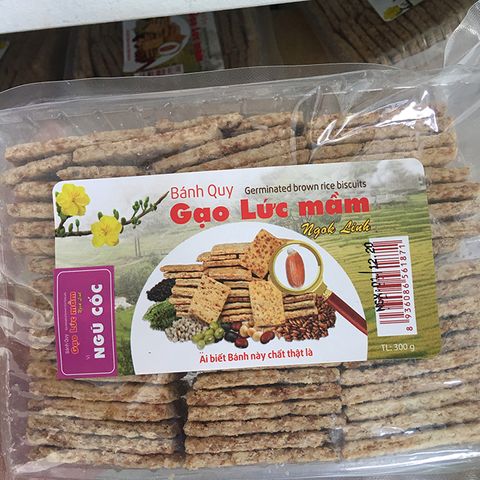 Bánh quy gạo lứt mầm Ngok Linh 300g- Ngọt tự nhiên
