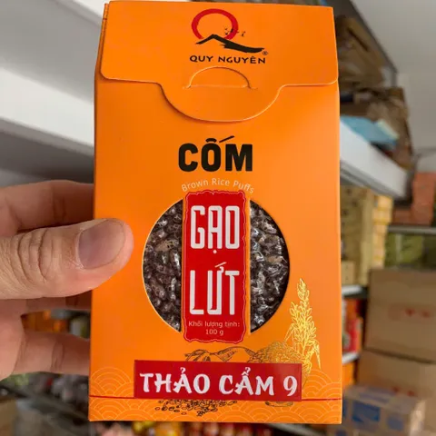 Cốm Gạo Lứt trắng nàng hoa hữu cơ Quy Nguyên 100gr