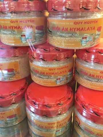 Muối Ăn Himalaya Quy Nguyên hủ 400gr