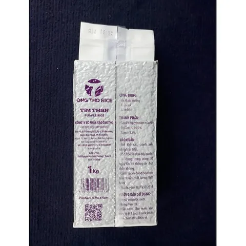 Gạo Lứt Tím Than Ông Thọ 1Kg -Cơm thơm mềm dẻo, tốt cho người tiểu đường, giảm cân [Đặc sản Sóc Trăng]