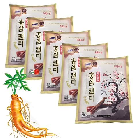 Kẹo sâm cành đào Hàn Quốc gói 200gr không đường