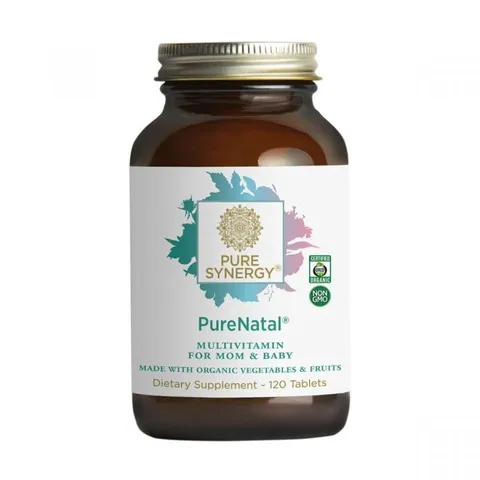 Vitamin bổ Bầu cao cấp Pure Synergy PureNatal - USA AUTH Hỗ trợ sức khỏe toàn diện cho Mẹ Bầu 120 Tablets 