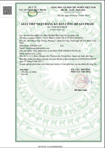 (Hàng nhập khẩu) Viên uống hỗ trợ bổ não Fine Ginkgo Plus Nhật Bản