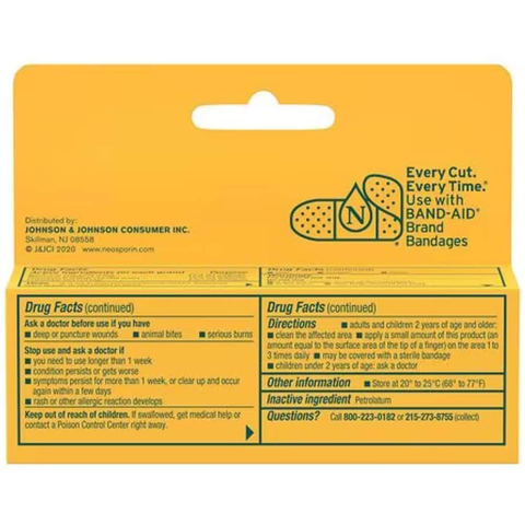 Tuýp giảm cơn đau và bảo vệ nhiễm trùng khi bị bỏng Neosporin Burn Relief 14.2g auth usa
