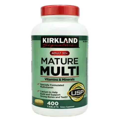 Vitamin tổng hợp Kirkland Signature Adults 50+ Mature Multi 400 viên - Hỗ trợ sức khỏe toàn diện cho người trên 50 tuổi - S/P Chuẩn Mỹ