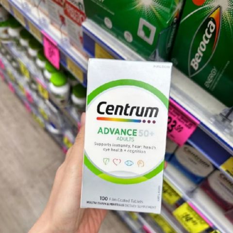 Viên uống bổ sung Vitamin & Khoáng chất Centrum Advanced 50+[100 viên] Nâng cao sức khỏe dành cho người trên 50 tuổi - S/P Chuẩn Úc