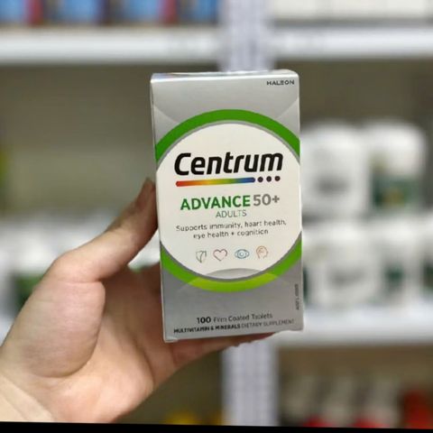 Viên uống bổ sung Vitamin & Khoáng chất Centrum Advanced 50+[100 viên] Nâng cao sức khỏe dành cho người trên 50 tuổi - S/P Chuẩn Úc