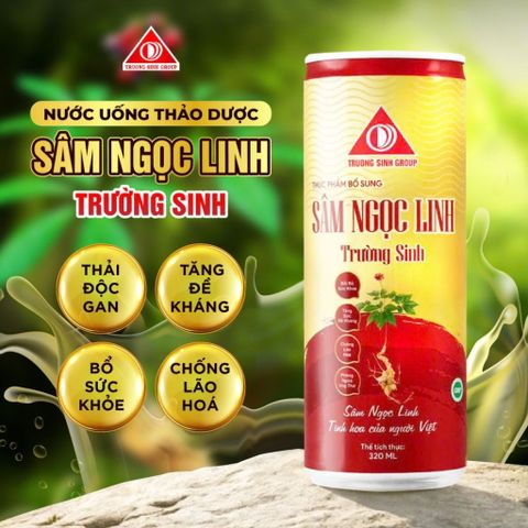 Sâm Ngọc Linh trường sinh đỏ (Thùng 24lon)