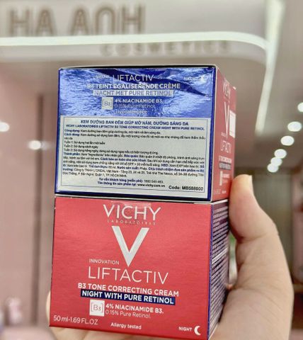 Kem dưỡng ban đêm Vichy liftactiv B✨ pure retinol cream night 50ml( date 11/26(
