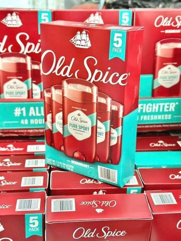 Old Spice Lăn khử mùi Pure Sport ngăn mồ hôi hiệu quả - Combo 5 thỏi x 85g ⚡ Giá hủy diệt tận kho 777839