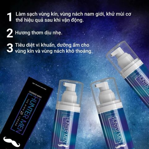 Combo 3 chai bọt vệ sinh hunter men giúp nam giới thơm tho sạch sẽ