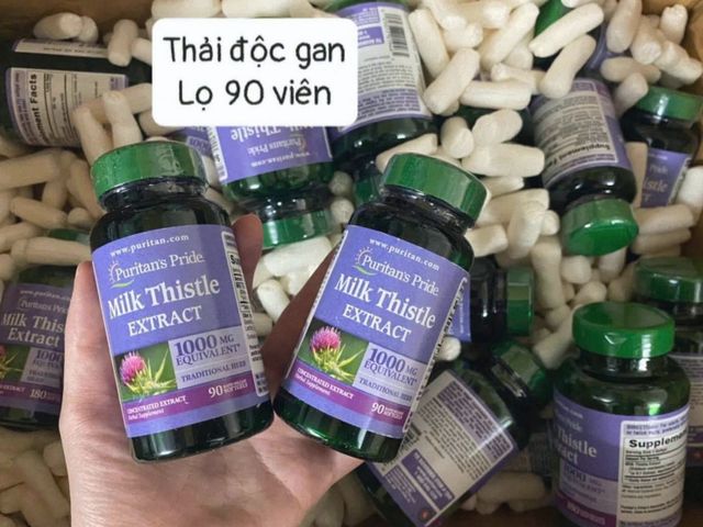 Viên uống thải độc gan Mỹ Milk Thistle hỗ trợ mát gan, bổ gan chính hãng 90 viên