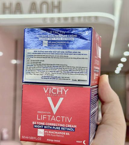 ✨ Kem dưỡng đêm Vichy Liftactiv B3 Pure Retinol giúp da sáng mịn, mờ thâm 50ml chính hãng
