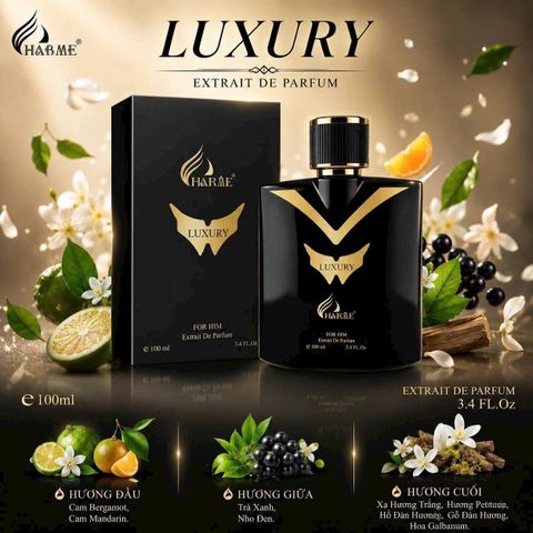 Nước Hoa Nam Charme Luxury 80ML/100ML - Hương Citrus Tươi Mát, Sang Trọng và Lịch Lãm - Quà Tặng Độc Đáo cho Quý Ông
