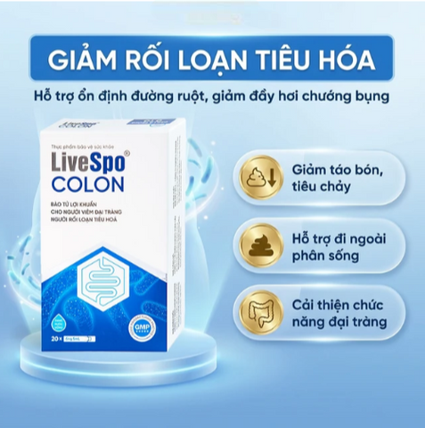 Bào tử lợi khuẩn cho người viêm đại tràng, rối loạn tiêu hóa LiveSpo Colon(20 ống x 5ml)