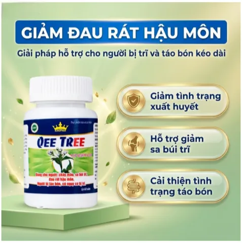 Viên uống hỗ trợ nhuận tràng, hạn chế nguy cơ bị trĩ Qee Tree Kingphar (60 viên)
