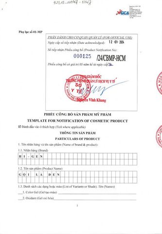 Dầu gội phủ bạc Hi-gen màu đen chiết xuất thảo mộc