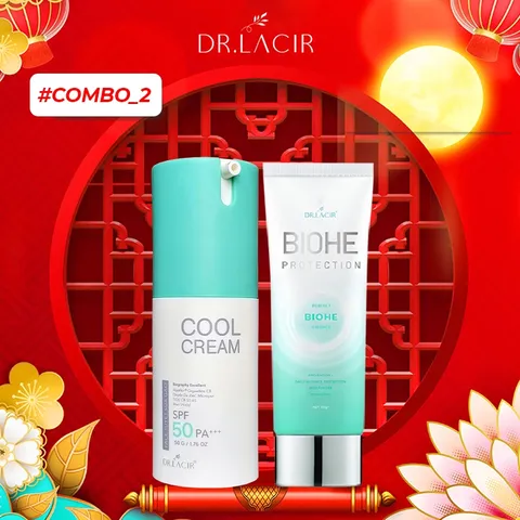 [COMBO BẢO VỆ DA DR LACIR] Kem chống nắng Biohe, Cool Cream face tuyết sữa gạo