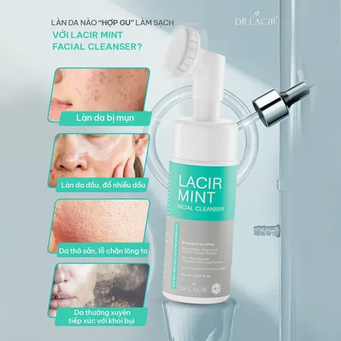 Sữa rửa mặt Dr.Lacir Kiềm Dầu Dịu Nhẹ Chính Hãng