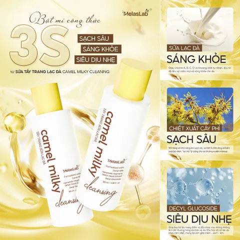 Camel Milky Cleansing Tẩy Trang Sữa Lạc Đà Melaslab