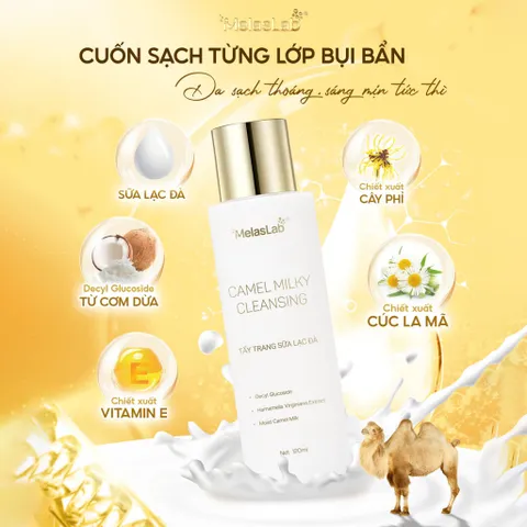 Camel Milky Cleansing Tẩy Trang Sữa Lạc Đà Melaslab