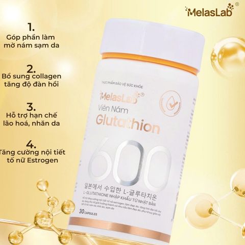 Viên Nám Glutathion 600 Melaslab Hỗ Trợ Giảm Nám Trắng Da