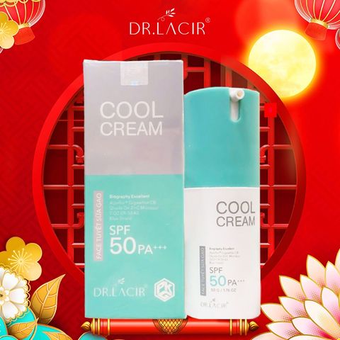 Cool Cream Face Tuyết Sữa Gạo Dr Lacir 50g SPF 50 PA +++ Chính Hãng