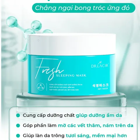 Fresh Sleeping Mask Dr Lacir Mặt Nạ Băng Cấp Ẩm, Dưỡng Chất, Dưỡng Da, Phục Hồi Da