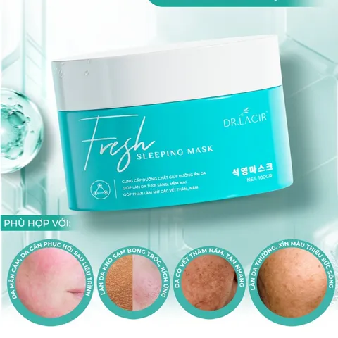 Fresh Sleeping Mask Dr Lacir Mặt Nạ Băng Cấp Ẩm, Dưỡng Chất, Dưỡng Da, Phục Hồi Da