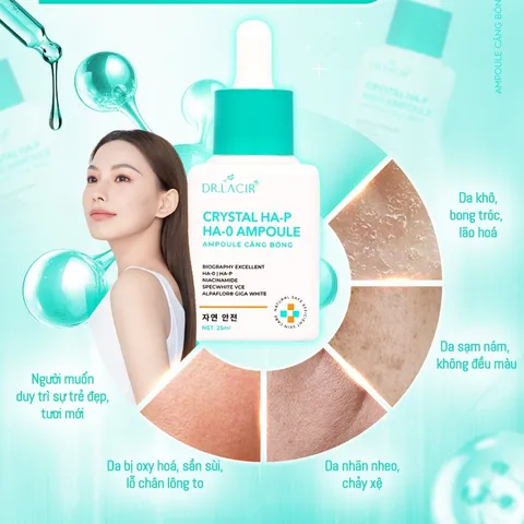Crystal HA-P HA-0 Ampoule Căng Bóng Dr Lacir