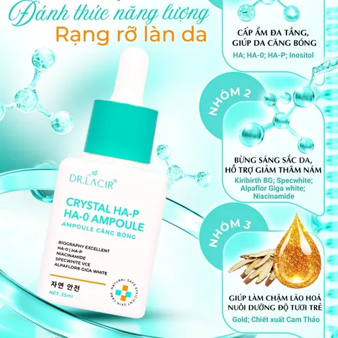 Crystal HA-P HA-0 Ampoule Căng Bóng Dr Lacir