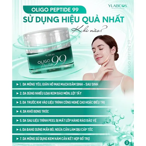 Kem Mao Mạch Oligo Peptide 99 Ylabcos 35gr Dày Da Giảm Đỏ