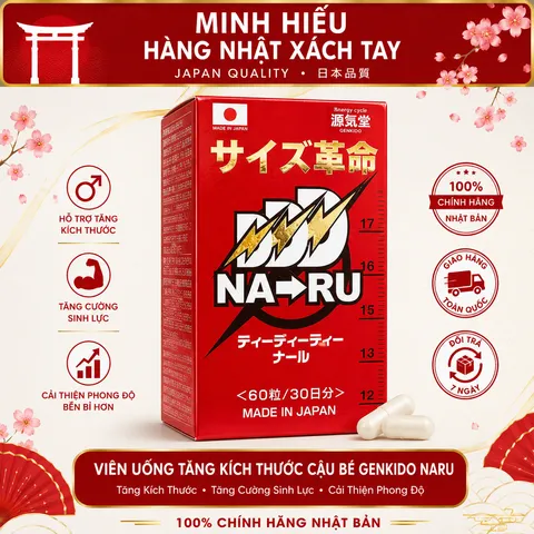 Viên Uống Tăng Kích Thước CẬU BÉ Genkido Naru Nhật Bản 60 Viên - Hỗ Trợ, Tăng Cường Phong Độ Đàn Ông