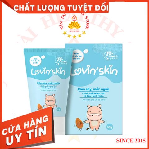 ✅[CHÍNH HÃNG, CHO KIỂM HÀNG] Kem bôi dịu da cho bé Lovin'skin giảm mẩn ngứa, ngừa thâm sẹo 30g