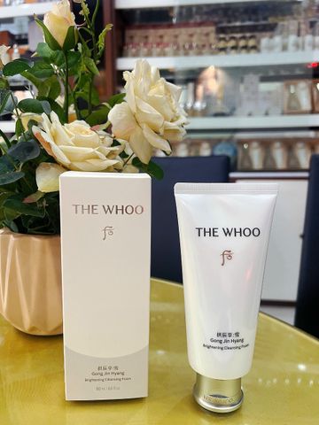 THE WHOO Gong Jin Hyang Brightening Cleansing Foam – Sữa rửa mặt cao cấp làm sáng da