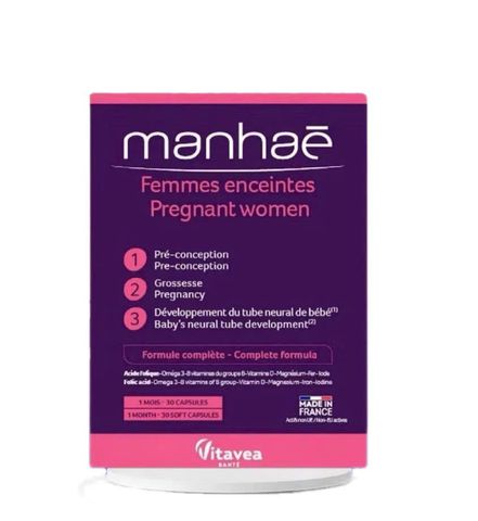 (Pháp) Vitamin Tổng Hợp Manhae Cho Bà Bầu - Vitamin Cho Phụ Nữ Mang Thai, Vitamin Bầu Chính Hãng Manhae Femmes Enceintes Pregnant Women