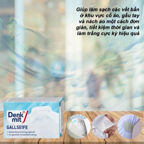 Xà Bông Tẩy Sạch Cổ Áo Sơ Mi Denkmit - Giải Pháp Hoàn Hảo Cho Áo Sạch Như Mới, Đồ Gia Dụng Từ Đức, Hiệu Quả Tẩy Vết Bẩn Cứng Đầu