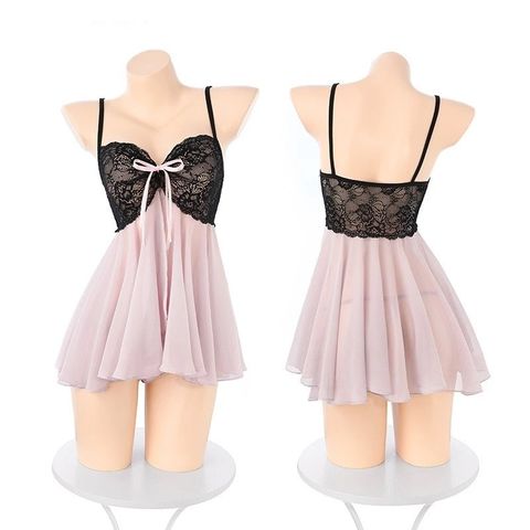 Váy Ngủ Sexy Ren Xuyên Thấu Xẻ Tà Cực Xinh Gợi Cảm Đầm Tiểu Thư 2 Dây Dáng Xoè Dễ Thương Quyến Rũ - N130