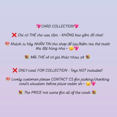[SPECIAL] AUTH CARD COLLECTIONS PLUSHIES CARD BEAN CARD FIGURES CARD BLINDBOX BLINDBAG 778225
