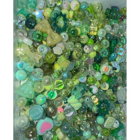 [DIY] GREEN SHINY BEADS HẠT XANH LÁ LẤP LÁNH TỔNG HỢP CHARM CHAIN DIY DRAFTING HANDMADE 778243
