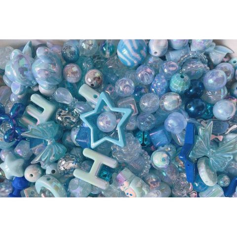 [DIY] SHINY BLUE BLING BEADS HẠT XANH LẤP LÁNH CHARM CHAIN DIY HANDMADE DRAFTING 778253