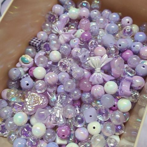 [DIY] PURPLE SHINY BEADS HẠT TÍM LẤP LÁNH CHARM CHAIN DIY DRAFTING HANDMADE 778271