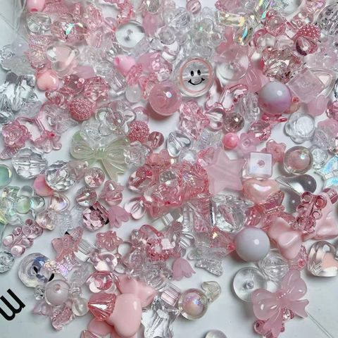 [DIY] SHINING BLING PINK BEADS HẠT PINKY LẤP LÁNH BIG BEADS DIY HANDMADE CHARM CHAIN DRAFTING 778280