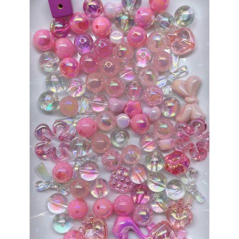 [DIY] SHINING BLING PINK BEADS HẠT PINKY LẤP LÁNH BIG BEADS DIY HANDMADE CHARM CHAIN DRAFTING 778280