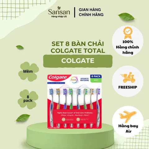 Bàn Chải Đánh Răng Colgate Total Advanced Whitening Soft, Lông Mềm Làm Sạch Toàn Khoang Miệng