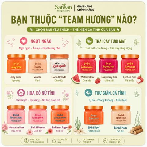 Tẩy Tế Bào Chết Toàn Thân Tree Hut Shea Sugar Scrub 510g/18oz Dưỡng Ẩm Da Mềm Mịn Nhiều Mùi- Nội địa Mỹ