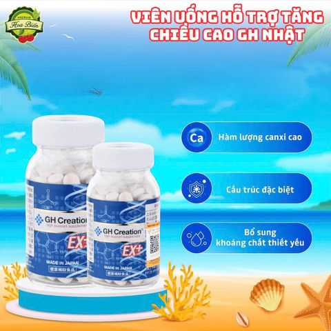 Viên Dinh Dưỡng GH Creation EX+ Nhật Bản 270 Viên - Hỗ Trợ Tăng Trưởng Chiều Cao, Chăm Sóc Xương Khớp