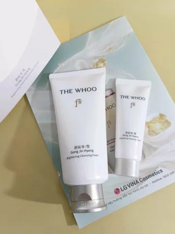 ✨ Sữa rửa mặt WHOO Trắng làm sáng da cao cấp (180ml + 40ml) - Giao nhanh, tiết kiệm thời gian