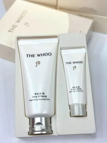✨ Set Sữa rửa mặt WHOO Trắng làm sáng da cao cấp Gongjinhyang Seol (180ml + 40ml) Chính hãng