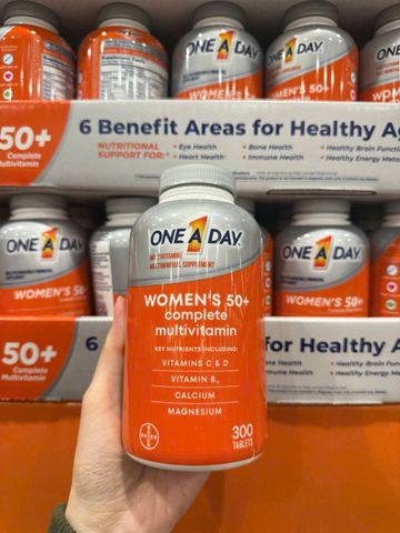 Viên uống Bayer One A Day Women's 50+ Complete Multivitamin 300 viên cho Nữ giới trên 50 tuổi - S/P Chuẩn Mỹ